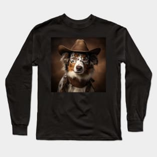 Cowboy Dog - Australian Shepherd Long Sleeve T-Shirt